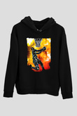 Basketbol TemalıSiyah  Unisex Hoodie