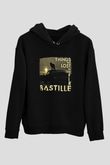 Bastille Baskılı Unisex Siyah Hoodie