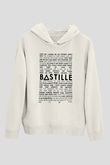 Bastille Beyaz Unisex Kapşonlu Sweatshirt