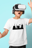 Bateri Baskılı Beyaz Unisex Beyaz Çocuk Tişört - Tshirt