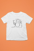 Bateri Baskılı Beyaz Unisex Beyaz Çocuk Tişört - Tshirt