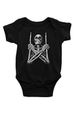 Bateri Baskılı Unisex Siyah Bebek Body - Zıbın