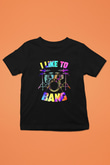 Bateri Baskılı Unisex Siyah Çocuk Tişört - Tshirt