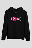 Bateri Baskılı Unisex Siyah Hoodie