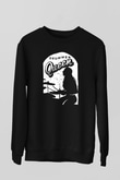 Bateri Baskılı Unisex Siyah Sweatshirt