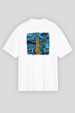 Bathory Baskılı Unisex Beyaz Oversize Tişört