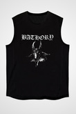 Bathory Baskılı Unisex Siyah Kolsuz Tişört