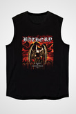 Bathory Baskılı Unisex Siyah Kolsuz Tişört