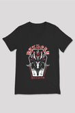 Bathory Siyah Unisex V Yaka Tişört T-Shirt