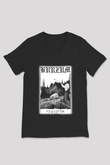 Bathory Siyah Unisex V Yaka Tişört T-Shirt