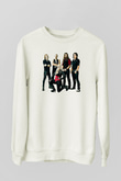 Battle Beast Baskılı Beyaz Unisex Sweatshirt