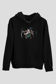 Battle Beast Baskılı Unisex Siyah Kapüşonlu Sweatshirt