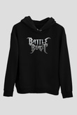 Battle Beast Baskılı Unisex Siyah Kapüşonlu Sweatshirt