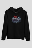 Battle Beast Baskılı Unisex Siyah Kapüşonlu Sweatshirt