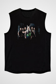 Battle Beast Baskılı Unisex Siyah Kolsuz Tişört - Tshirt