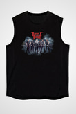 Battle Beast Baskılı Unisex Siyah Kolsuz Tişört - Tshirt