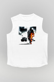 Battlefield Beyaz Unisex Kolsuz Tişört