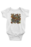 Baykuş Baskılı Beyaz Unisex Bebek Body - Zıbın