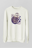Baykuş Beyaz Unisex Sweatshirt