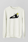 Baykuş Beyaz Unisex Sweatshirt