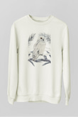 Baykuş Beyaz Unisex Sweatshirt