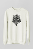 Baykuş Beyaz Unisex Sweatshirt