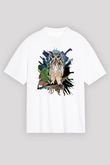 Baykuş Beyaz Unisex Tişört T-Shirt - TişörtFabrikası