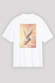 Baykuş Beyaz Unisex Tişört T-Shirt - TişörtFabrikası