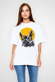 Baykuş Beyaz Unisex Tişört T-Shirt - TişörtFabrikası