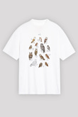 Baykuş Beyaz Unisex Tişört T-Shirt - TişörtFabrikası