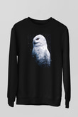 Baykuş Siyah Unisex Sweatshirt