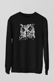 Baykuş Siyah Unisex Sweatshirt