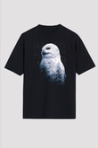 Baykuş Siyah Unisex Tişört T-Shirt - TişörtFabrikası