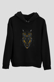 BaykuşSiyah Tshirt Unisex Hoodie