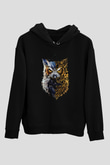 BaykuşSiyah  Unisex Hoodie