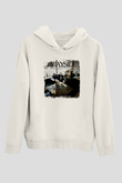 Bayside Baskılı Unisex Beyaz Hoodie