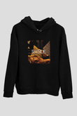 Bayside Baskılı Unisex Siyah Hoodie
