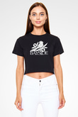 Bayside Siyah  Crop Top Tişört