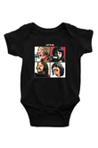 Beatles Baskılı Unisex Siyah Bebek Body - Zıbın