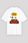 Beavis and Butt-head Beyaz Unisex Oversize Tişört T-Shirt