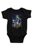 Beetlejuice Beterböcek Baskılı Siyah Bebek Body - Zıbın