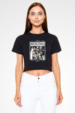 Beetlejuice Beterböcek Siyah   Crop Top Tişört