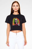 Beetlejuice Beterböcek Siyah Crop Top Tişört