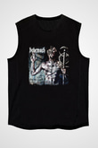 Behemoth Baskılı Unisex Siyah Kolsuz Tişört