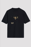 Behemoth Baskılı Unisex Siyah Oversize Tişört