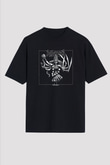 Behemoth Baskılı Unisex Siyah Oversize Tişört