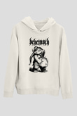 Behemoth Beyaz Unisex Kapüşonlu Sweatshirt