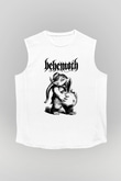 Behemoth Beyaz Unisex Kolsuz Tişört