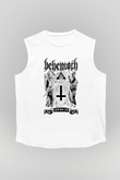 Behemoth Beyaz Unisex Kolsuz Tişört
