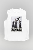 Behemoth Beyaz Unisex Kolsuz Tişört